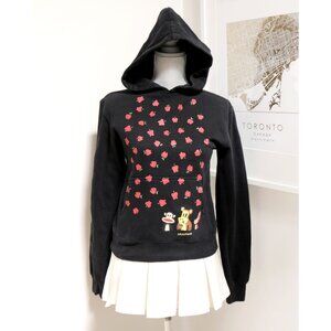 Paul Frank Black Apple Print Hoodie y2k